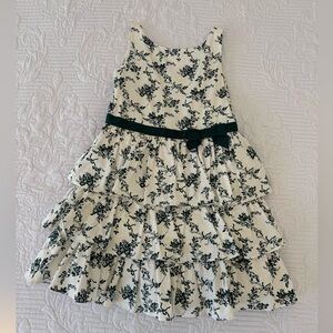 Janie and Jack White Dress with Floral Pattern